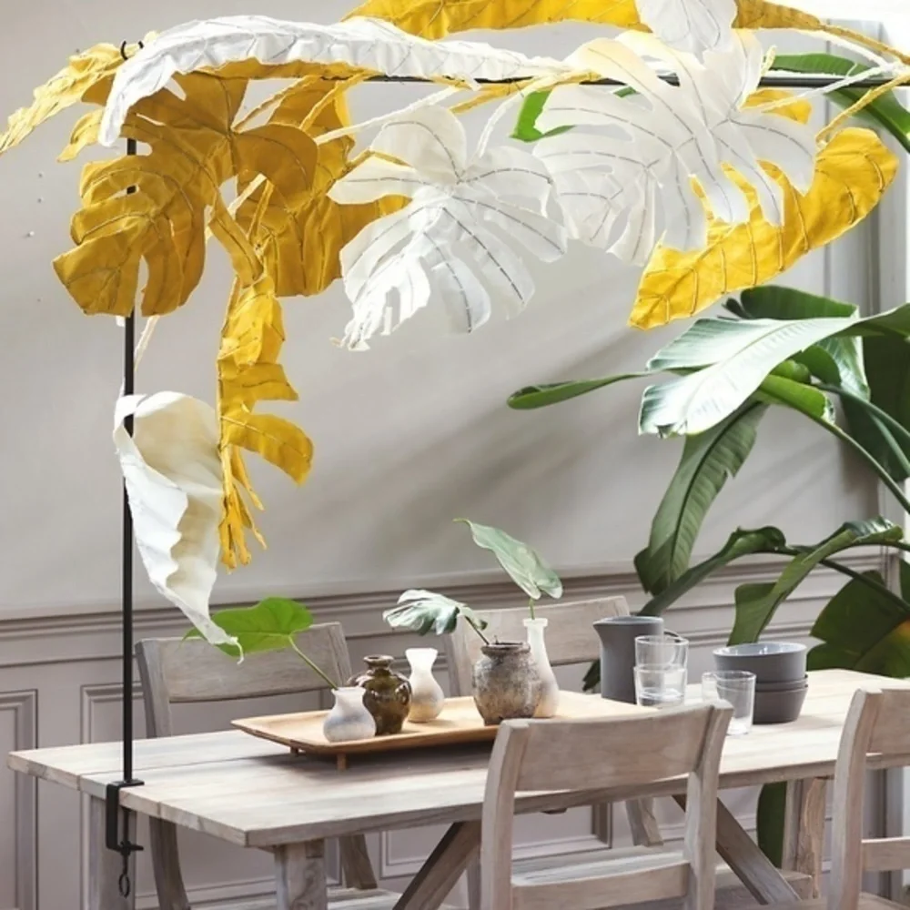 Anthropologie Canvas Yellow  Cala Lily Leaf